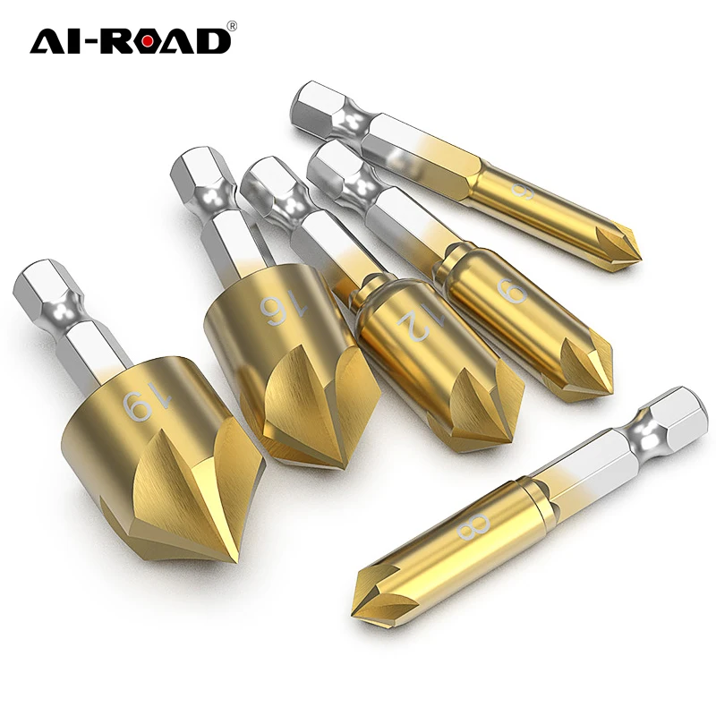 6pcs 6/8/9/12/16/19mm Hss Countersink Boring Drill Bit Set For Wood Metal Quick Change Drill Bit Tool Hex Chamfer Drill Tool Set
6pcs 6/8/9/12/16/19mm Hss Countersink Boring Drill Bit Set For Wood Metal Quick Change Drill Bit Tool Hex Chamfer Drill Tool Set