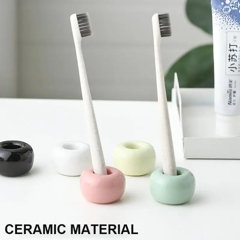 

Small Macaron Toothbrush Holder New Toothbrush Stand Rack Bathroom Supplies Socket Hot Sale Economic Bathroom Accessories