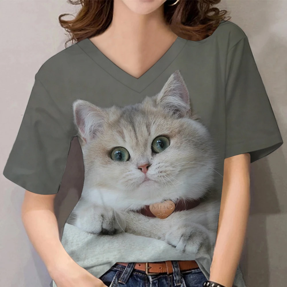 New Cute Girls Clothing Short Sleeve T-Shirts kitten Print Graphic 3d Shirts Tees 5xl V Neck Oversized Tops Kawaii Apparel 2023
New Cute Girls Clothing Short Sleeve T-Shirts kitten Print Graphic 3d Shirts Tees 5xl V Neck Oversized Tops Kawaii Apparel 2023