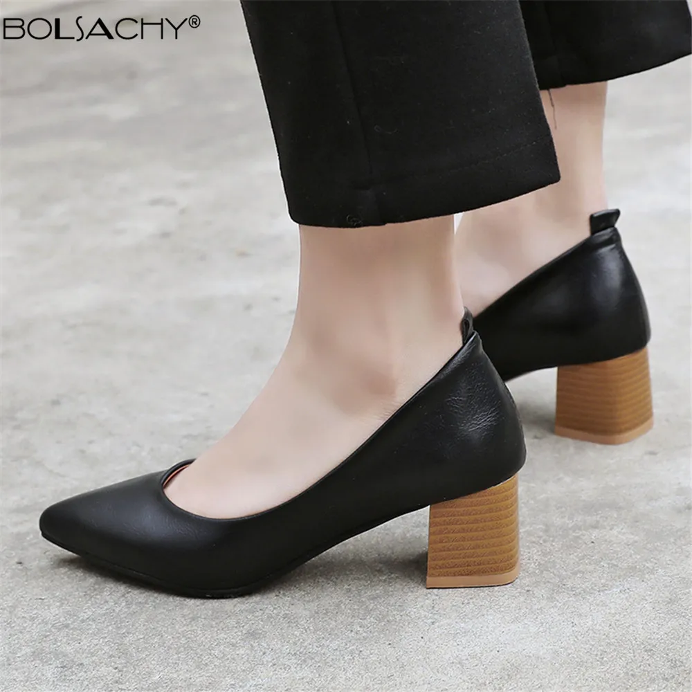Spring New Women Pumps Black Apricot High Heels Lady Shallow Thick with Autumn Pointed Single Slip-On Female Work Offce Shoes
Spring New Women Pumps Black Apricot High Heels Lady Shallow Thick with Autumn Pointed Single Slip-On Female Work Offce Shoes