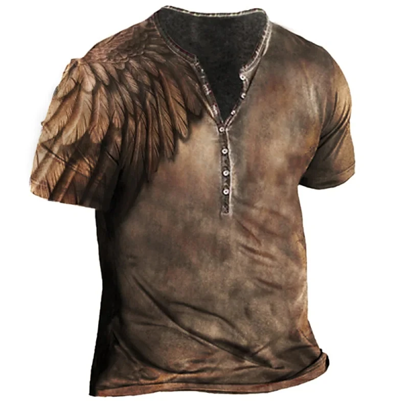 Vintage Viking Men's T-shirts 3d Print T-shirt for Men Oversized Seven Button Summer Short Sleeve Streetwear Men's Clothing Top
Vintage Viking Men's T-shirts 3d Print T-shirt for Men Oversized Seven Button Summer Short Sleeve Streetwear Men's Clothing Top