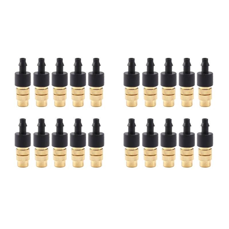 20 Pcs Adjustable Misting Nozzle For Gardening Sprinkle Brass Watering Sprinkler Sprayer For Irrigation System
20 Pcs Adjustable Misting Nozzle For Gardening Sprinkle Brass Watering Sprinkler Sprayer For Irrigation System