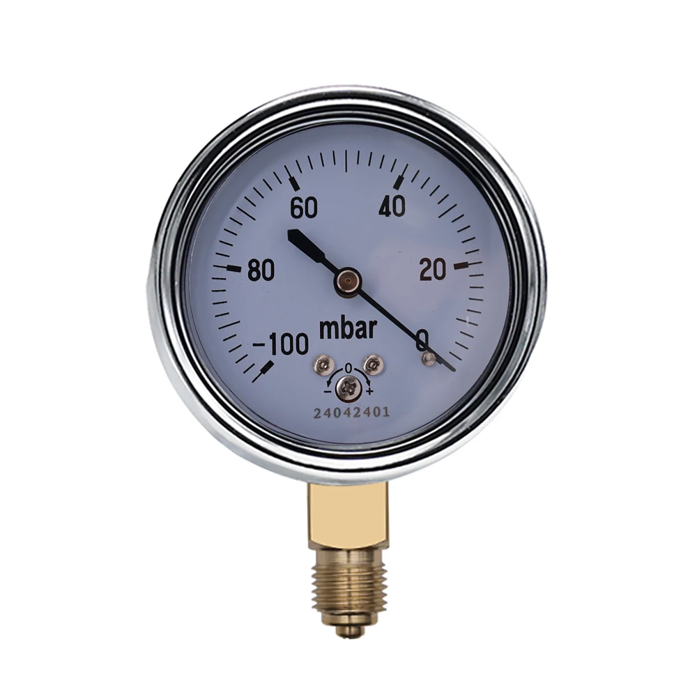 -60 ~ 0, -100 ~ 0mbar отрицательный манометр
-60 ~ 0, -100 ~ 0mbar отрицательный манометр