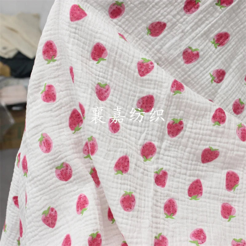 Small Strawberry Baby Double-layer Gauze Children's Cotton Fabric Sewing Accessories Cotton Fabric
Small Strawberry Baby Double-layer Gauze Children's Cotton Fabric Sewing Accessories Cotton Fabric