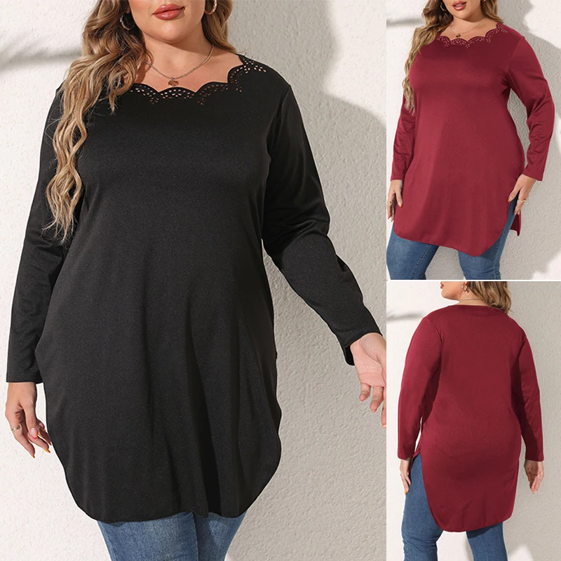 Блузка женская с длинным рукавом, модная повседневная элегантная рубашка, базовая офисная одежда с круглым вырезом, уличная одежда, топы 
Блузка женская с длинным рукавом, модная повседневная элегантная рубашка, базовая офисная одежда с круглым вырезом, уличная одежда, топы