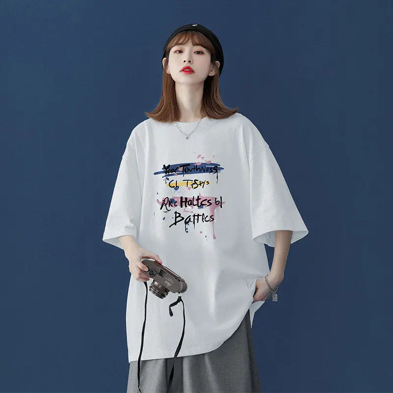 100% Cotton Loose T Shirts Women Streetwear Women Top Summer Tees Short Sleeve Letter O-Neck Casual Classic Clothes Women
100% Cotton Loose T Shirts Women Streetwear Women Top Summer Tees Short Sleeve Letter O-Neck Casual Classic Clothes Women