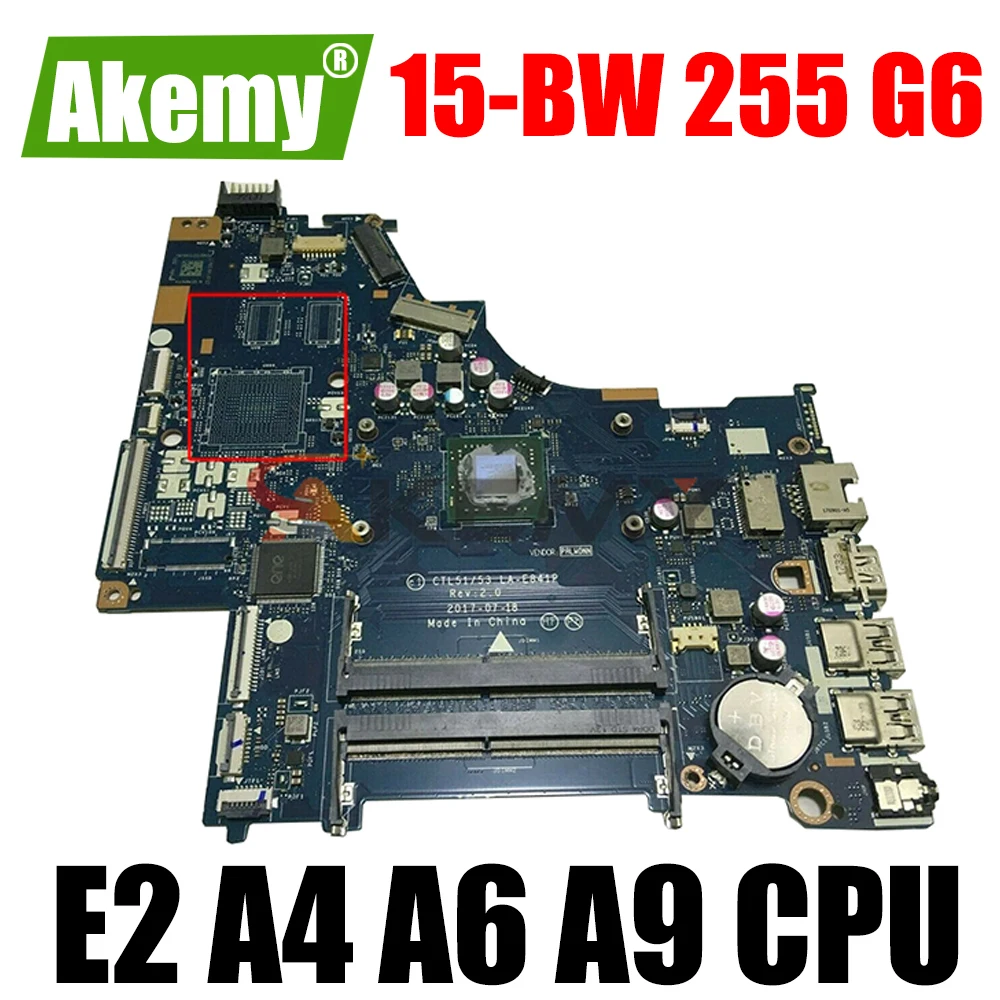 Материнская плата DDR4 для ноутбука HP 15-BW 255 G6 924720-601 924724-001, материнская плата с процессором E2 A4 A6 A9
Материнская плата DDR4 для ноутбука HP 15-BW 255 G6 924720-601 924724-001, материнская плата с процессором E2 A4 A6 A9