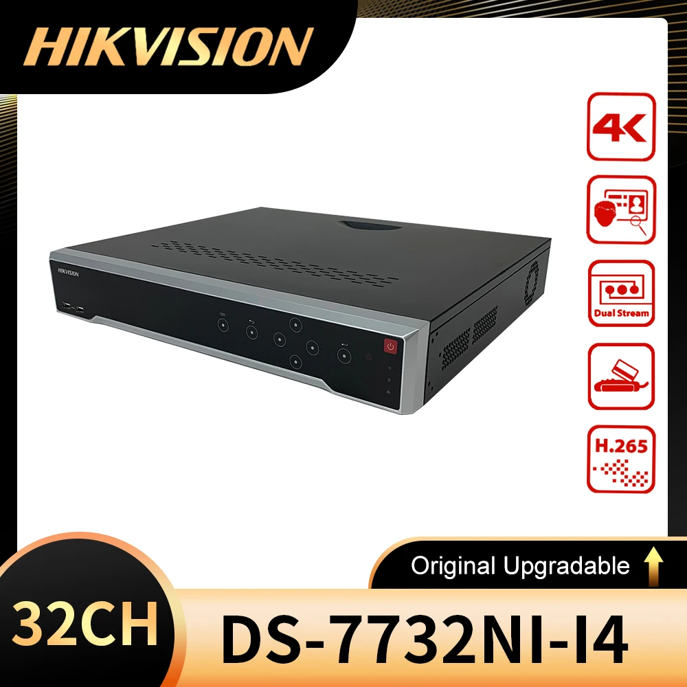 

Hikvision 4K 12MP NVR DS-7732NI-I4 H.265+ Onvif 4HDD CCTV NVR Video Recorder for IP Camera Security System without POE