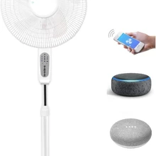 WIFI Enabled 16 Inch Standing Pedastal Fan With Oscillating Feature And Compatible With Amazon Alexa/Google Home Voice Control S