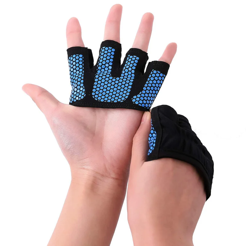 

Hand Protection Gym Fitness Half Finger Gloves Men and Women Cross Exercise Gloves Power Lifting Barbell Anti-slip Bodybuilding