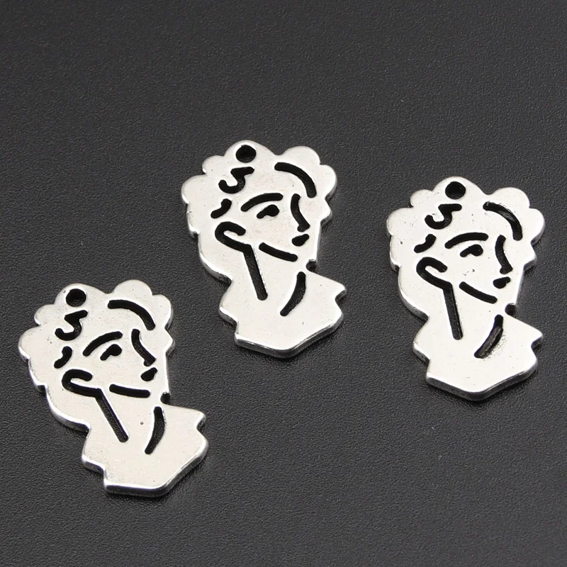 20 шт. серебряный цвет, 25x15,5 мм, Индивидуальный Женский Аватар, шармы, женская голова, подарок, кулон, браслет, ожерелье, ювелирные аксессуары
20 шт. серебряный цвет, 25x15,5 мм, Индивидуальный Женский Аватар, шармы, женская голова, подарок, кулон, браслет, ожерелье, ювелирные аксессуары
