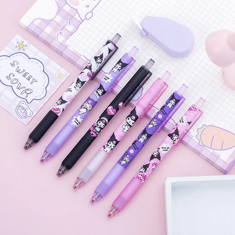 6Pcs/set Kawaii Sanriod Gel Pen Hellokittys Kuromi My Melody Cartoon Pushing Writing Pen Stationery Supplies for Girls Gift
6Pcs/set Kawaii Sanriod Gel Pen Hellokittys Kuromi My Melody Cartoon Pushing Writing Pen Stationery Supplies for Girls Gift