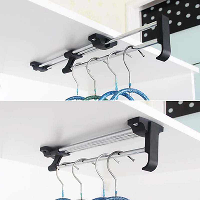 High Quality Retractable Iron Art Wardrobe Clothes Hanger Pull Out Closet Rod Rail Organizer Rack
High Quality Retractable Iron Art Wardrobe Clothes Hanger Pull Out Closet Rod Rail Organizer Rack