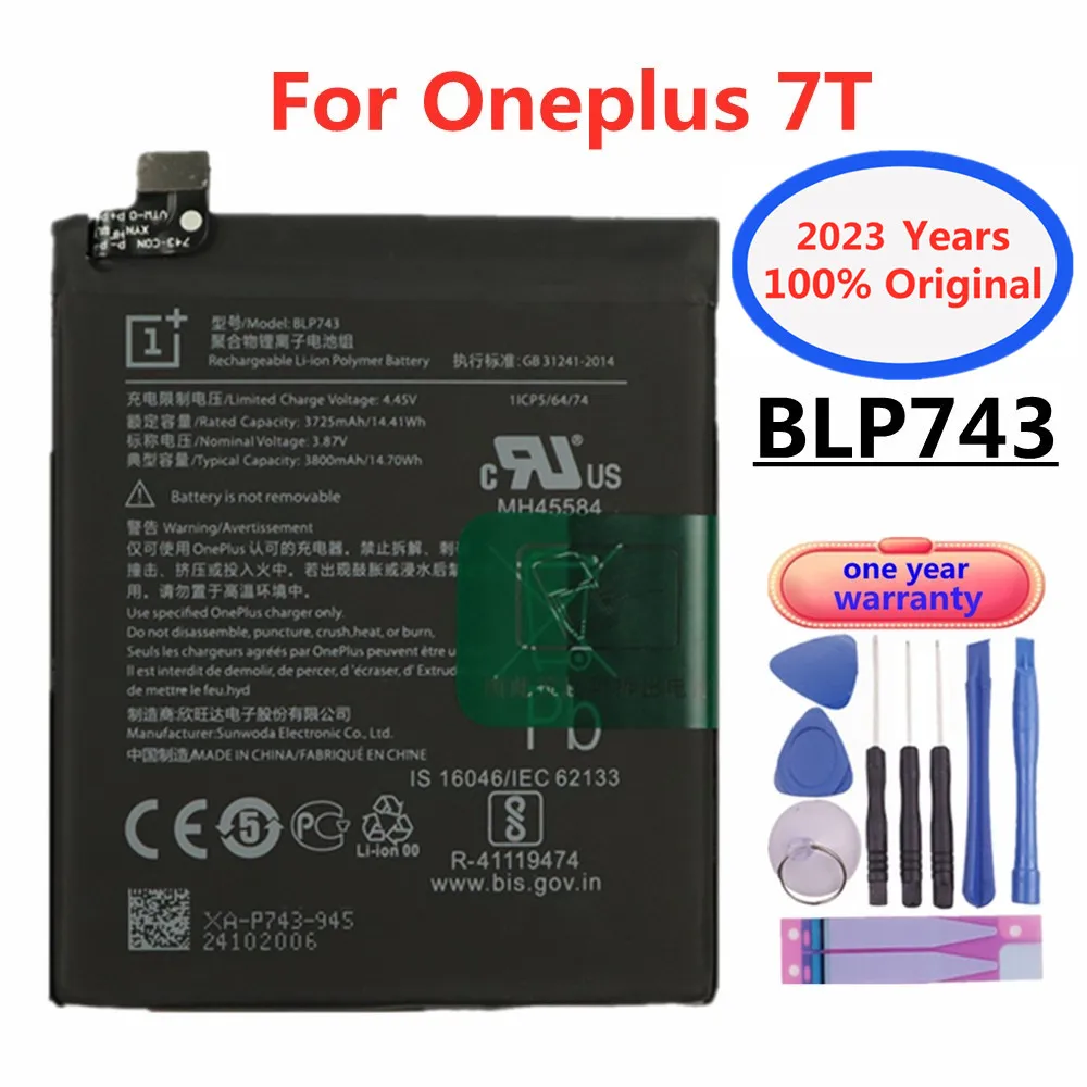 2023 год, 100% оригинальный аккумулятор BLP743 для Oneplus 7T One Plus 7T, 3800 мАч, аккумулятор большой емкости для телефона OnePlus, батареи и инструменты
2023 год, 100% оригинальный аккумулятор BLP743 для Oneplus 7T One Plus 7T, 3800 мАч, аккумулятор большой емкости для телефона OnePlus, батареи и инструменты