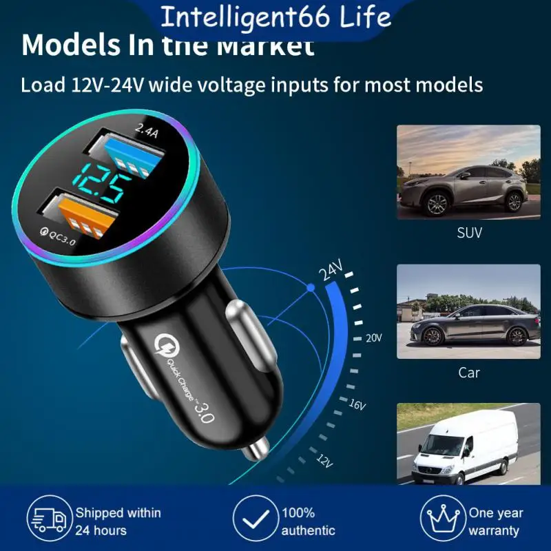 Multifunctional Car Charger Universal Portable Cigarette Lighter Dual Usb Digital Display Car Charger Adapter
Multifunctional Car Charger Universal Portable Cigarette Lighter Dual Usb Digital Display Car Charger Adapter