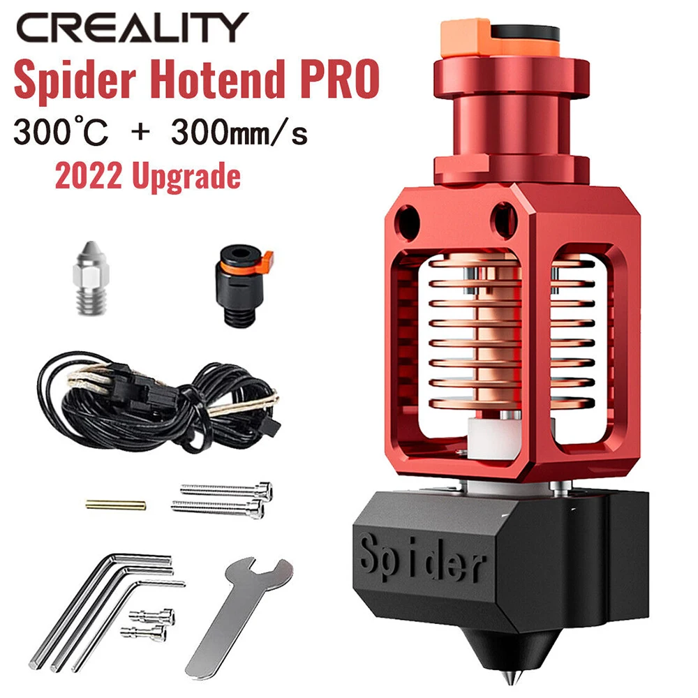 CREALITY 3D Printer Part Spider High Temperature and High Flow Hotend Pro Up to 300℃ for Ender-3 Ender5 Cr-10 Series Easy Instal 
CREALITY 3D Printer Part Spider High Temperature and High Flow Hotend Pro Up to 300℃ for Ender-3 Ender5 Cr-10 Series Easy Instal