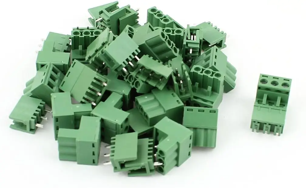 Keszoox 5.08mm Phoenix Connectors 20 Pair 3 Pins 5.08mm Pitch Male Female PCB Screw Terminal Block
Keszoox 5.08mm Phoenix Connectors 20 Pair 3 Pins 5.08mm Pitch Male Female PCB Screw Terminal Block