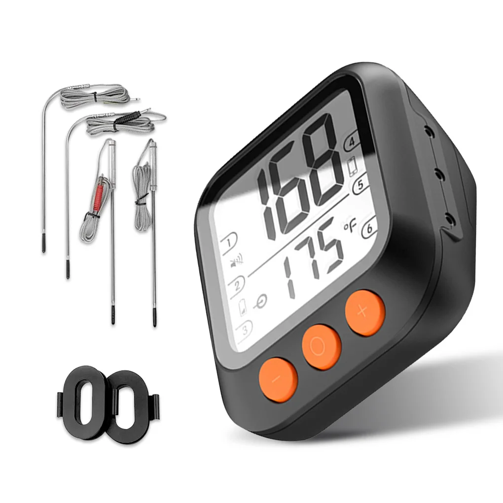 Беспроводной термометр для мяса, цифровой ЖК-дисплей с подсветкой
Беспроводной термометр для мяса, цифровой ЖК-дисплей с подсветкой