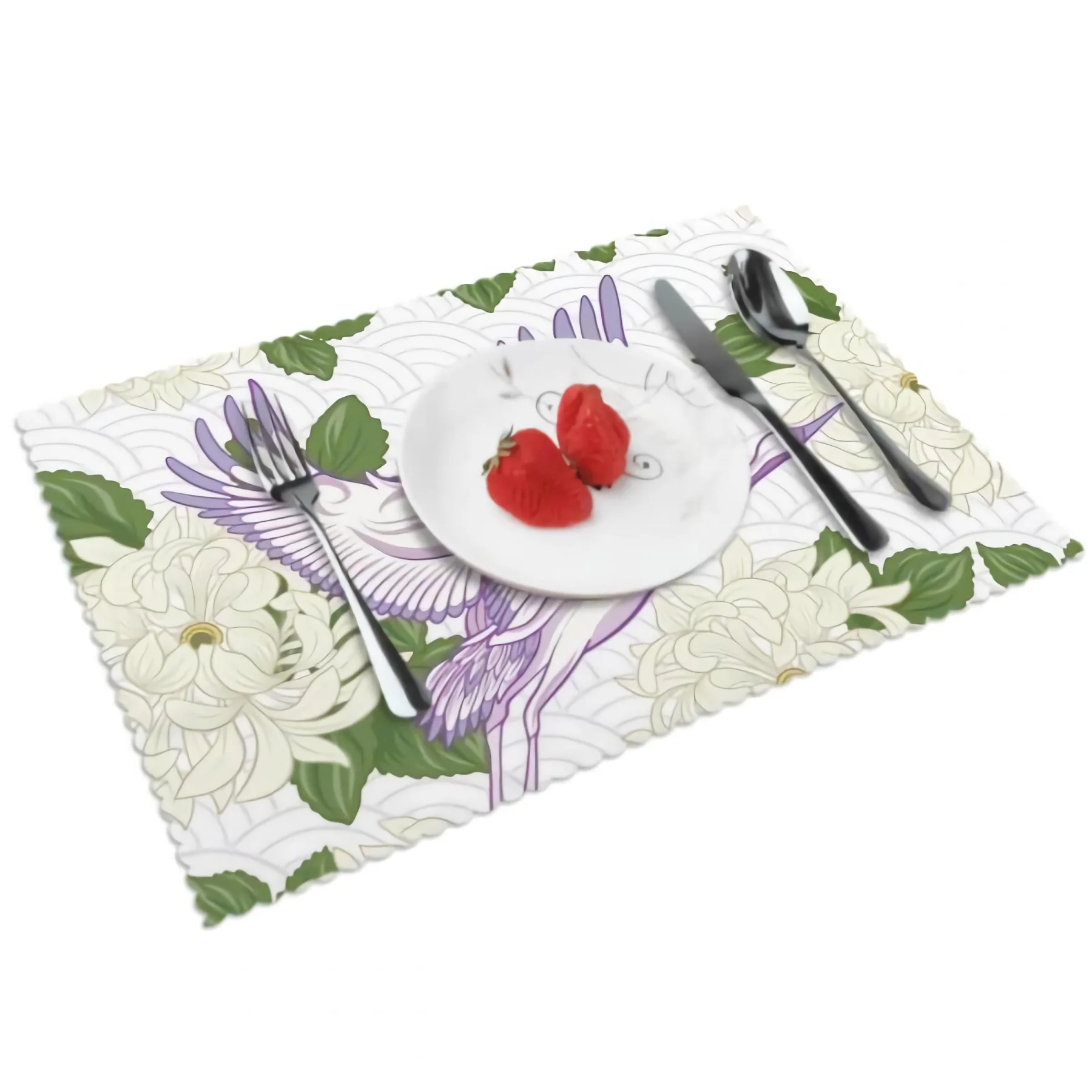 China White Crane Placemats for Dining Table Set of 4 Rectangular Heat Resistant Washable Place Mat
China White Crane Placemats for Dining Table Set of 4 Rectangular Heat Resistant Washable Place Mat