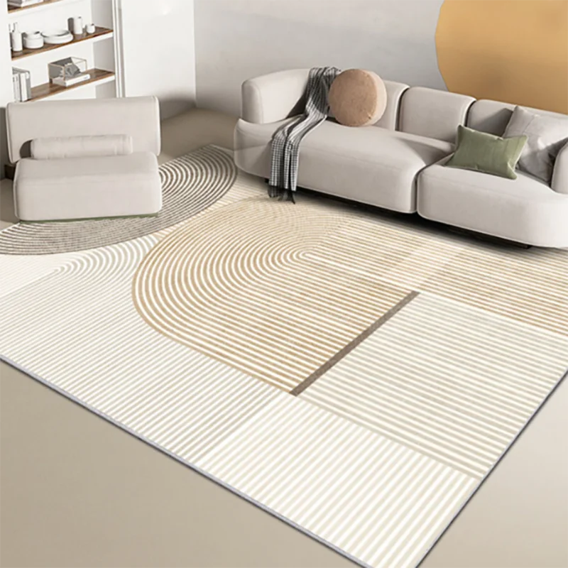 

Beige Plush Gaming Carpet Pop Yard Bedroom Luxury Sofa Front Door Rug Personalized Nordic Floor Tapetes Para Quarto Home Decor