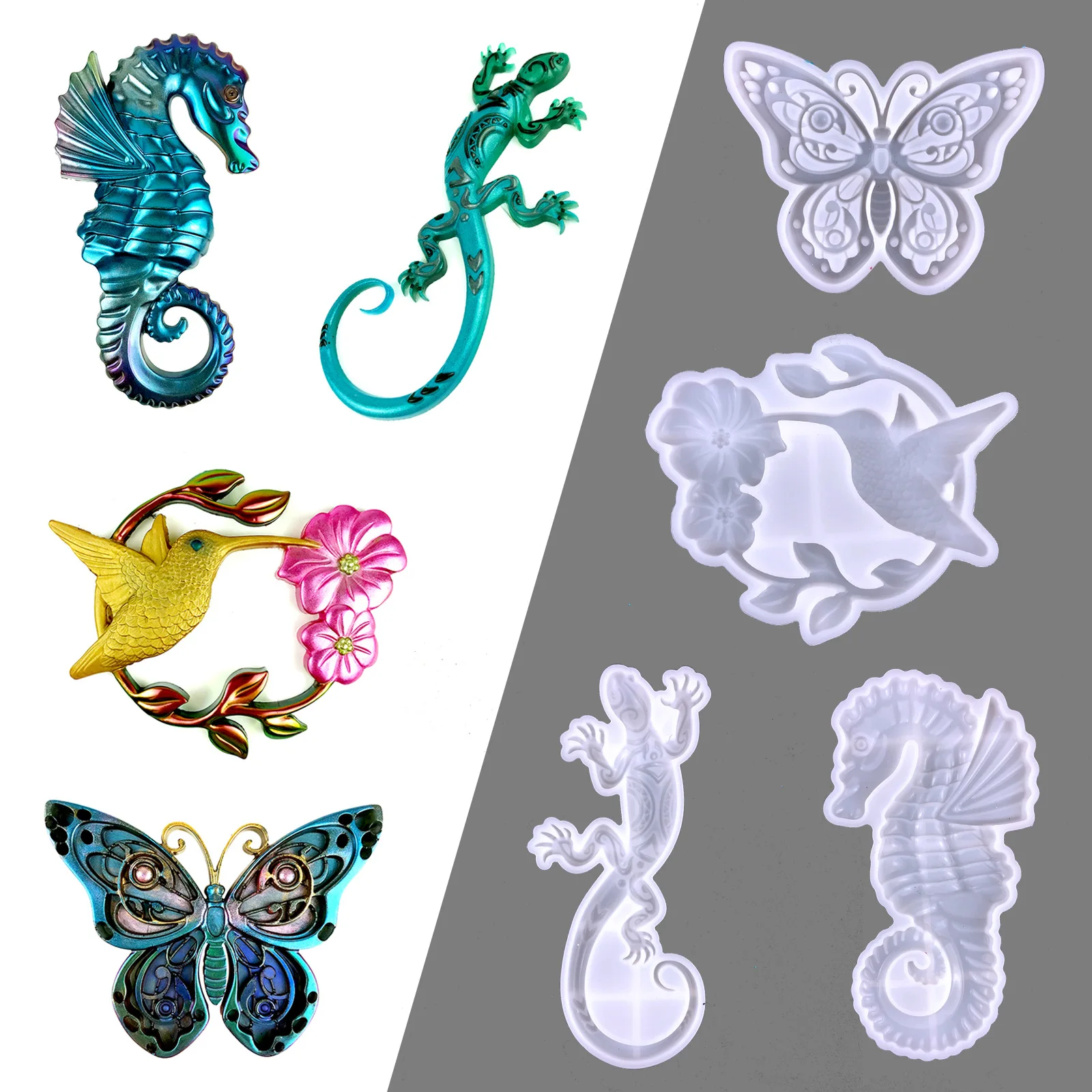 DIY 3D Seahorse Crystal Dropper Mold Mirror Decorative Wall Hanging Ornaments Ornaments Silicone Mold
DIY 3D Seahorse Crystal Dropper Mold Mirror Decorative Wall Hanging Ornaments Ornaments Silicone Mold