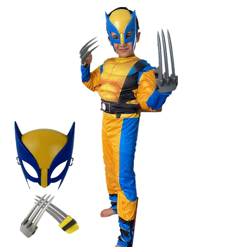 Детский костюм для косплея X-Men, роскошный комбинезон с маской Росомаха, костюм супергероя для Хэллоуина, Рождества, нового года
Детский костюм для косплея X-Men, роскошный комбинезон с маской Росомаха, костюм супергероя для Хэллоуина, Рождества, нового года