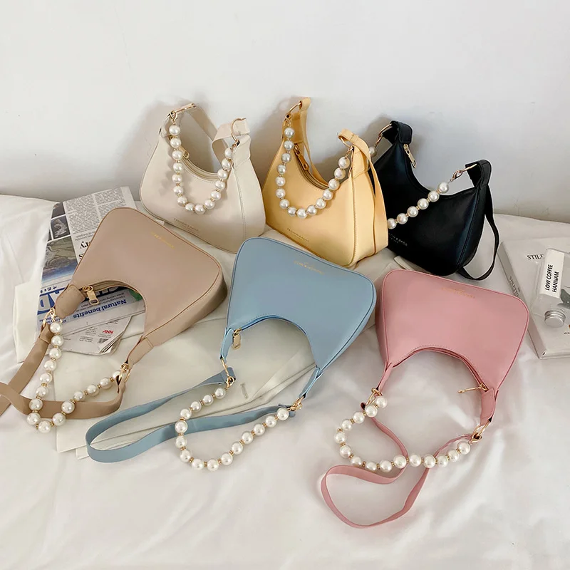 Armpit Bag Women Handbag PU Leather Underarm Shoulder Bag Fashion Pearl Top Handle Bag Female Small Subaxillary Bag Clutch
Armpit Bag Women Handbag PU Leather Underarm Shoulder Bag Fashion Pearl Top Handle Bag Female Small Subaxillary Bag Clutch