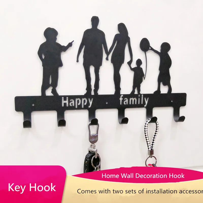 Punch-free Coat Hook Sticky Hook Creative Wall Without Trace Nails Coat Hanger Coat Hook Door Rear Hook Happy Family Key Hook
Punch-free Coat Hook Sticky Hook Creative Wall Without Trace Nails Coat Hanger Coat Hook Door Rear Hook Happy Family Key Hook