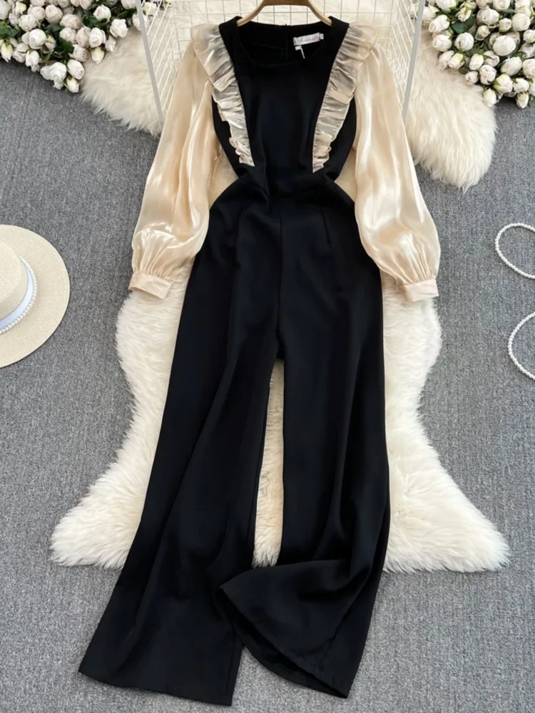 Женский комбинезон с длинным рукавом, элегантный винтажный комбинезон с широкими штанинами в стиле пэчворк, женская верхняя одежда, шикарные комбинезоны высокого качества
Женский комбинезон с длинным рукавом, элегантный винтажный комбинезон с широкими штанинами в стиле пэчворк, женская верхняя одежда, шикарные комбинезоны высокого качества