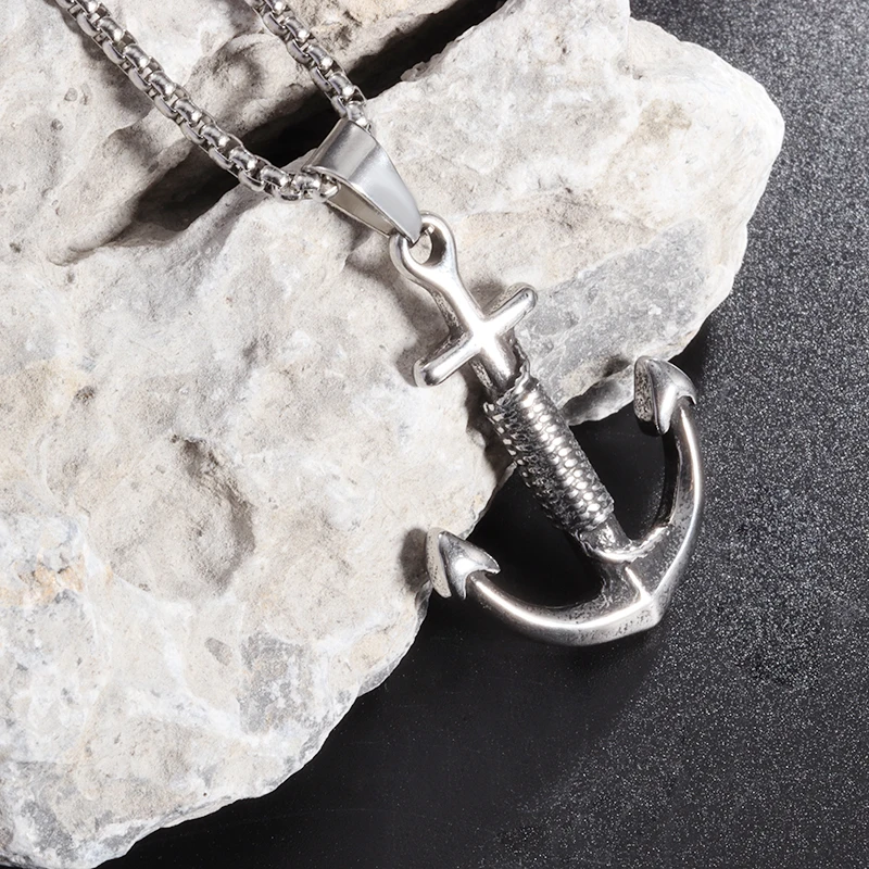 Stainless Steel Anchor Pendant Men Women Personality Punk Necklace Vintage Boat Hook Pendant Jewelry Gift
Stainless Steel Anchor Pendant Men Women Personality Punk Necklace Vintage Boat Hook Pendant Jewelry Gift