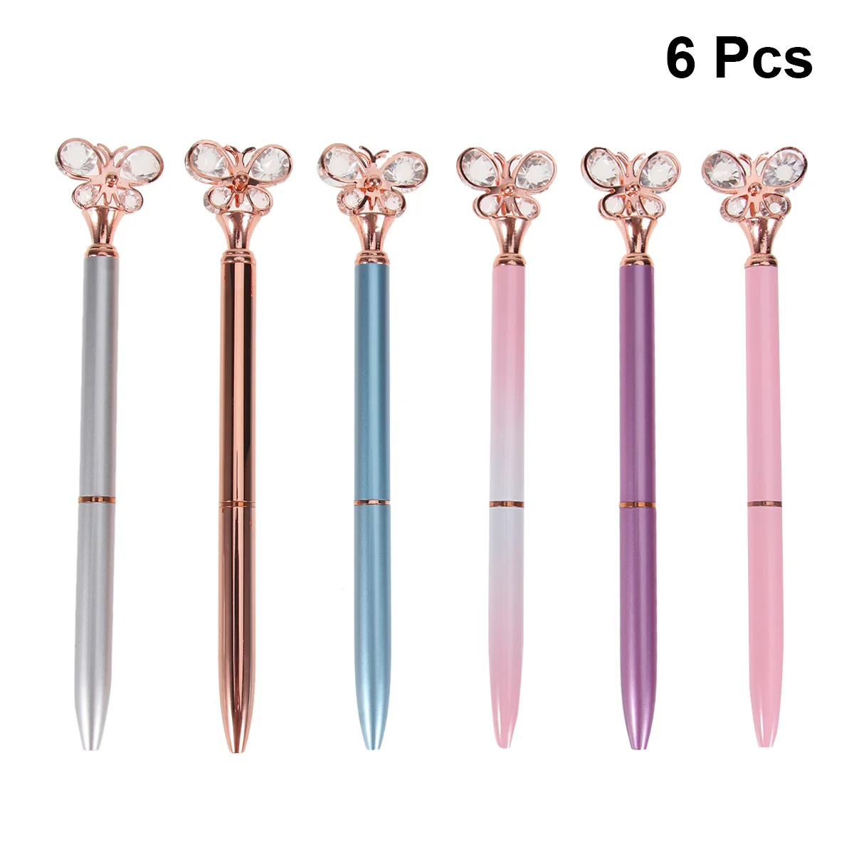 6Pcs Pen Practical Pen Beautiful Ballpoint Pen Diamond Ballpoint Pen for School Student Office
6Pcs Pen Practical Pen Beautiful Ballpoint Pen Diamond Ballpoint Pen for School Student Office