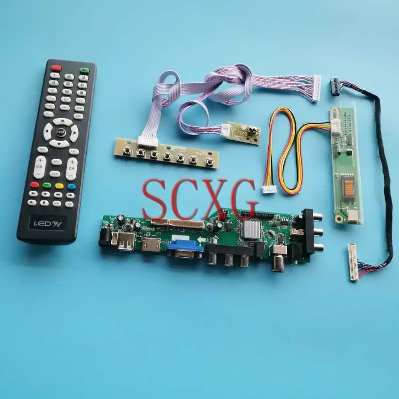 

DVB 3663 Digital Driver Board Fit B131EW01 QD13WL01 QD13WL02 USB VGA AV RF HDMI-Compatible Kit 30 Pin LVDS 13.0" 1280*768 1-CCFL