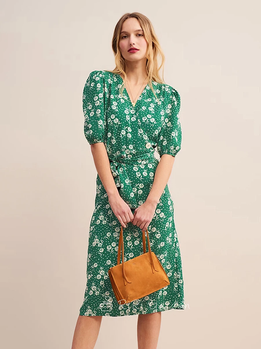 Floral Printed Midi Dress 2022 Summer Women Short Sleeves V-neck Sashes Wrap Long Dresses Elegant Vintage Female Robes Holiday
Floral Printed Midi Dress 2022 Summer Women Short Sleeves V-neck Sashes Wrap Long Dresses Elegant Vintage Female Robes Holiday