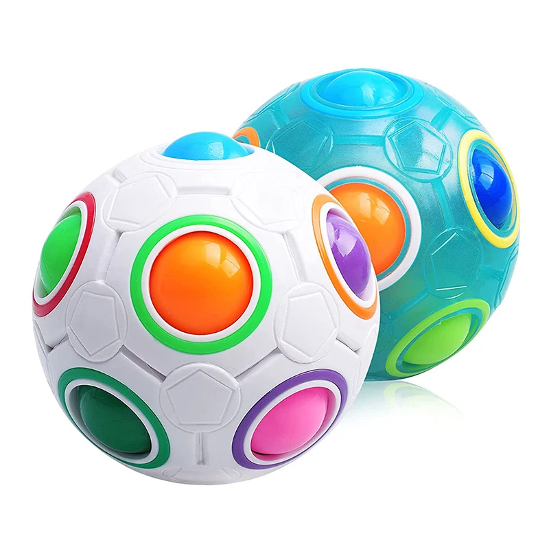 

Magic Rainbow Puzzle Ball Speed Cube Ball Puzzle Game Fun Stress Reliever Magic Ball Children Adults Brain Teaser Fidget Toys