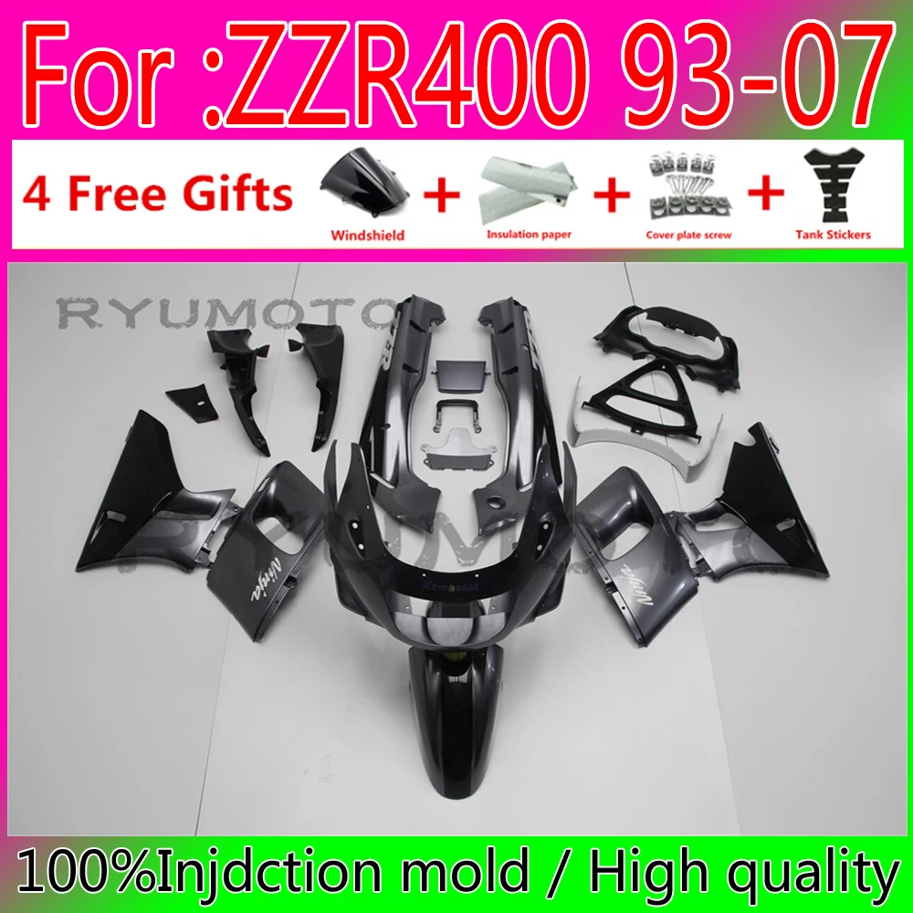 New ABS Motorcycle Injection Mold Fairings For ZZR400 93 94 95 98 02 03 04 05 07 1996 Silver Bodywork Fairing black
New ABS Motorcycle Injection Mold Fairings For ZZR400 93 94 95 98 02 03 04 05 07 1996 Silver Bodywork Fairing black