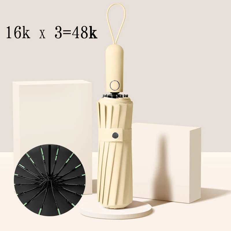 48 Bone Automatic Folding Umbrella Reinforced Windproof and Sunscreen Umbrella Parasol Men's Business Travel Vehicle Umbrella
48 Bone Automatic Folding Umbrella Reinforced Windproof and Sunscreen Umbrella Parasol Men's Business Travel Vehicle Umbrella