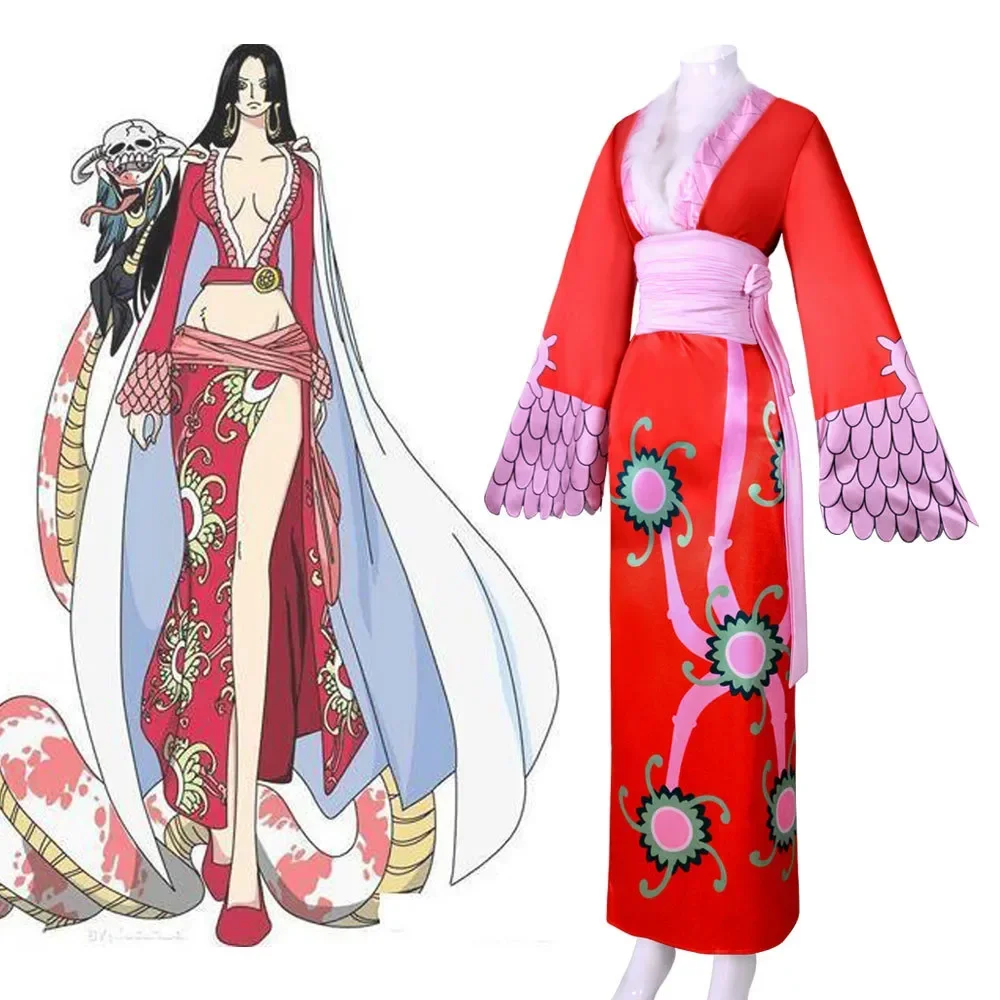 Anime One Piece Boa Hancock Cosplay Costumes Kimono Dress Halloween Costumes for Women Vestido Suit Wig Role Play Sexy Clothing
Anime One Piece Boa Hancock Cosplay Costumes Kimono Dress Halloween Costumes for Women Vestido Suit Wig Role Play Sexy Clothing