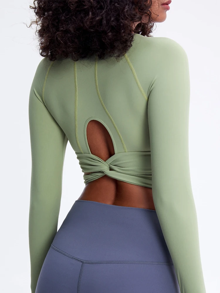 SALSPOR Hollow Long Sleeve Yoga Shirt Quick Drying Sports Crop Top Women Naked Feeling Solid With Pad Workout Blouse Activewear
SALSPOR Hollow Long Sleeve Yoga Shirt Quick Drying Sports Crop Top Women Naked Feeling Solid With Pad Workout Blouse Activewear