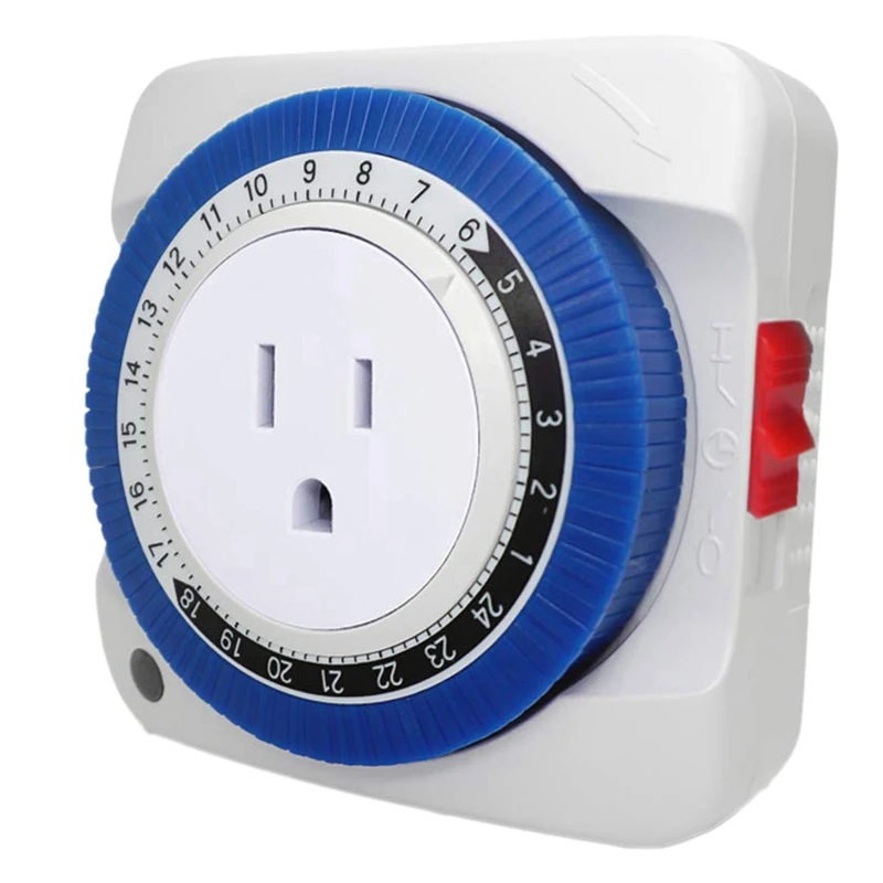 2X Outlet Timer Switch 24 Hour Plug-In Electric Mechanical Outlet Timer Switch Outlet Mechanical Timing Socket US Plug
2X Outlet Timer Switch 24 Hour Plug-In Electric Mechanical Outlet Timer Switch Outlet Mechanical Timing Socket US Plug