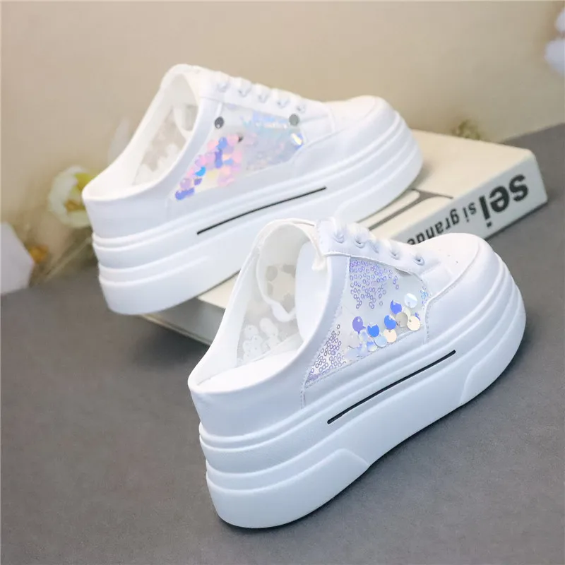 2023 Summer Designers Women High Platform Slippers Woman 8CM Wedges Shoes Ladies Outside Leather Casual White Chunky Sneakers
2023 Summer Designers Women High Platform Slippers Woman 8CM Wedges Shoes Ladies Outside Leather Casual White Chunky Sneakers
