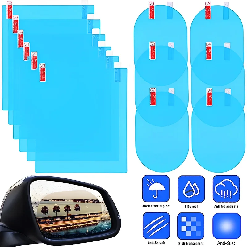 Car Rear View Mirror Rainproof Film Anti-Fog Clear Protective Sticker Anti-Scratch Waterproof Mirror Window Film Accessories
Car Rear View Mirror Rainproof Film Anti-Fog Clear Protective Sticker Anti-Scratch Waterproof Mirror Window Film Accessories