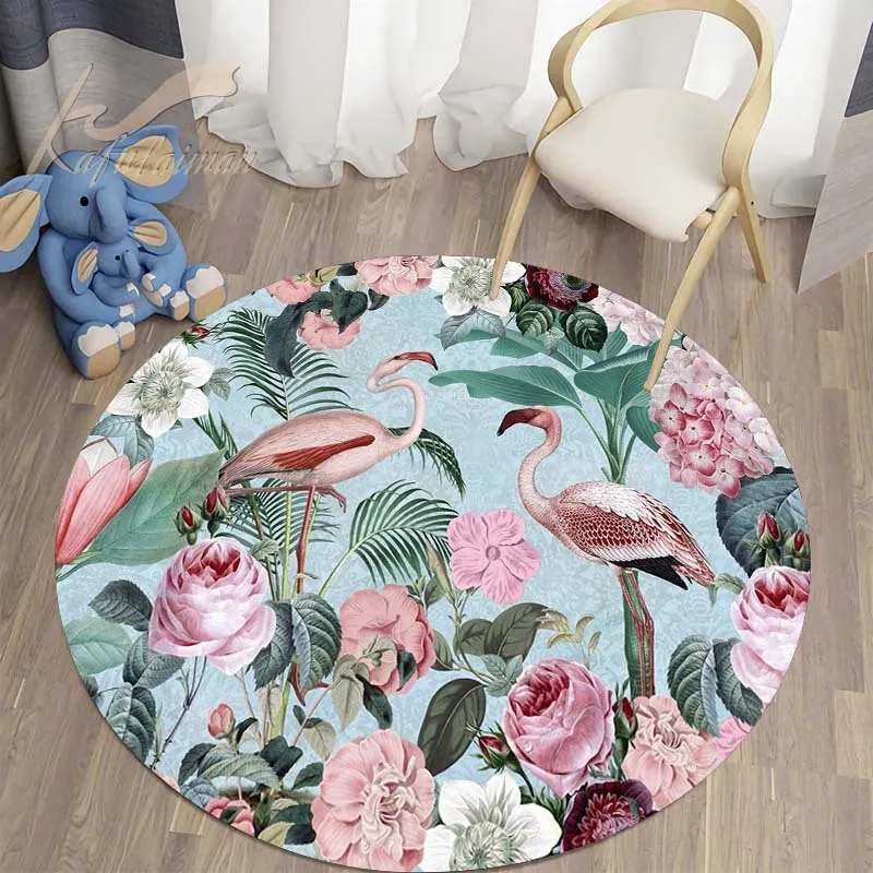 Flamingo Circle Rug Parror Carpet For living Room Printed Soft Round Floor Mat Area Rug Chair Mat Bedroom Dropshipping
Flamingo Circle Rug Parror Carpet For living Room Printed Soft Round Floor Mat Area Rug Chair Mat Bedroom Dropshipping