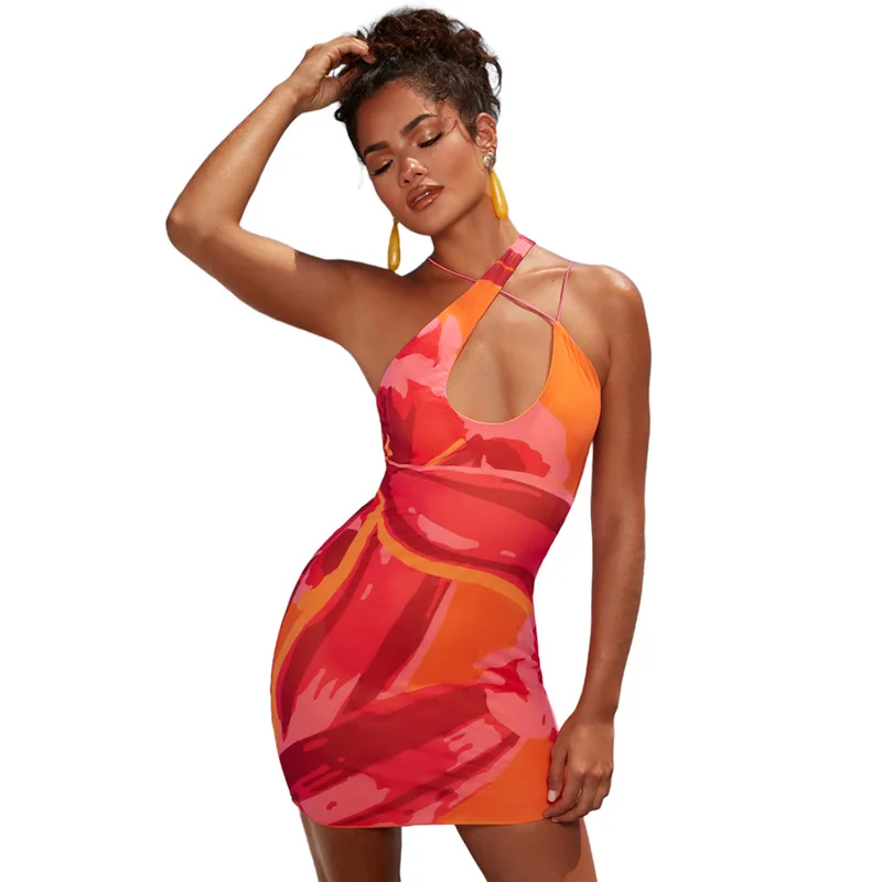 2022 Women Clothes Summer Bodycon Dresses for Women Party Halter Printed Sleeveless Dress Backless Basic Mini Dresses Beachwear
2022 Women Clothes Summer Bodycon Dresses for Women Party Halter Printed Sleeveless Dress Backless Basic Mini Dresses Beachwear