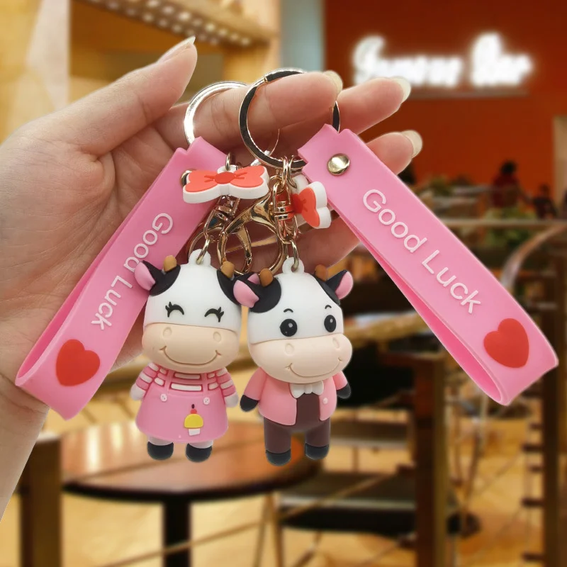 Small gift cartoon calf doll keychain PVC three-dimensional 3d cute schoolbag pendant creative car keychain wholesale
Small gift cartoon calf doll keychain PVC three-dimensional 3d cute schoolbag pendant creative car keychain wholesale
