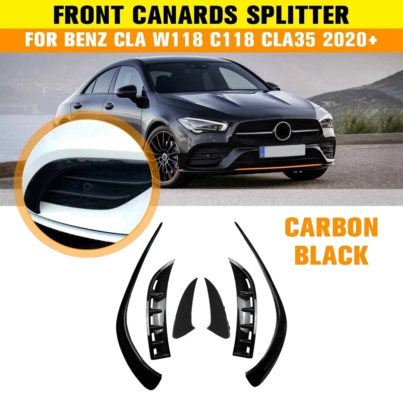 6Pcs Carbon Fiber Car Front & Rear Bumper Splitter Spoilers Side Canard Trim for Mercedes-Benz CLA C118 CLA200 260 2020+
6Pcs Carbon Fiber Car Front & Rear Bumper Splitter Spoilers Side Canard Trim for Mercedes-Benz CLA C118 CLA200 260 2020+