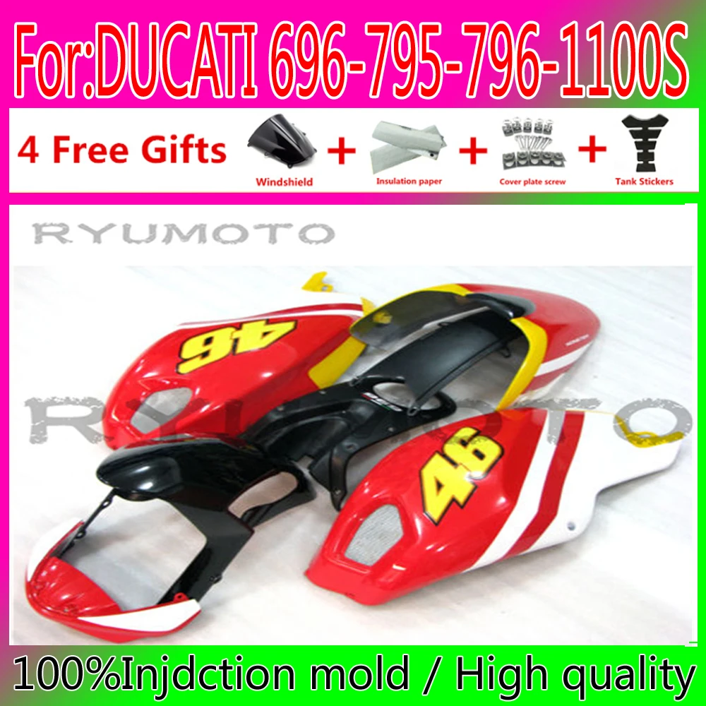 Motorcycle Injection Mold ABS Fairings For Ducati 696 796 795 M1000 M1100 2009 2010 11 12 13 14 2015 Plastic Fairing
Motorcycle Injection Mold ABS Fairings For Ducati 696 796 795 M1000 M1100 2009 2010 11 12 13 14 2015 Plastic Fairing