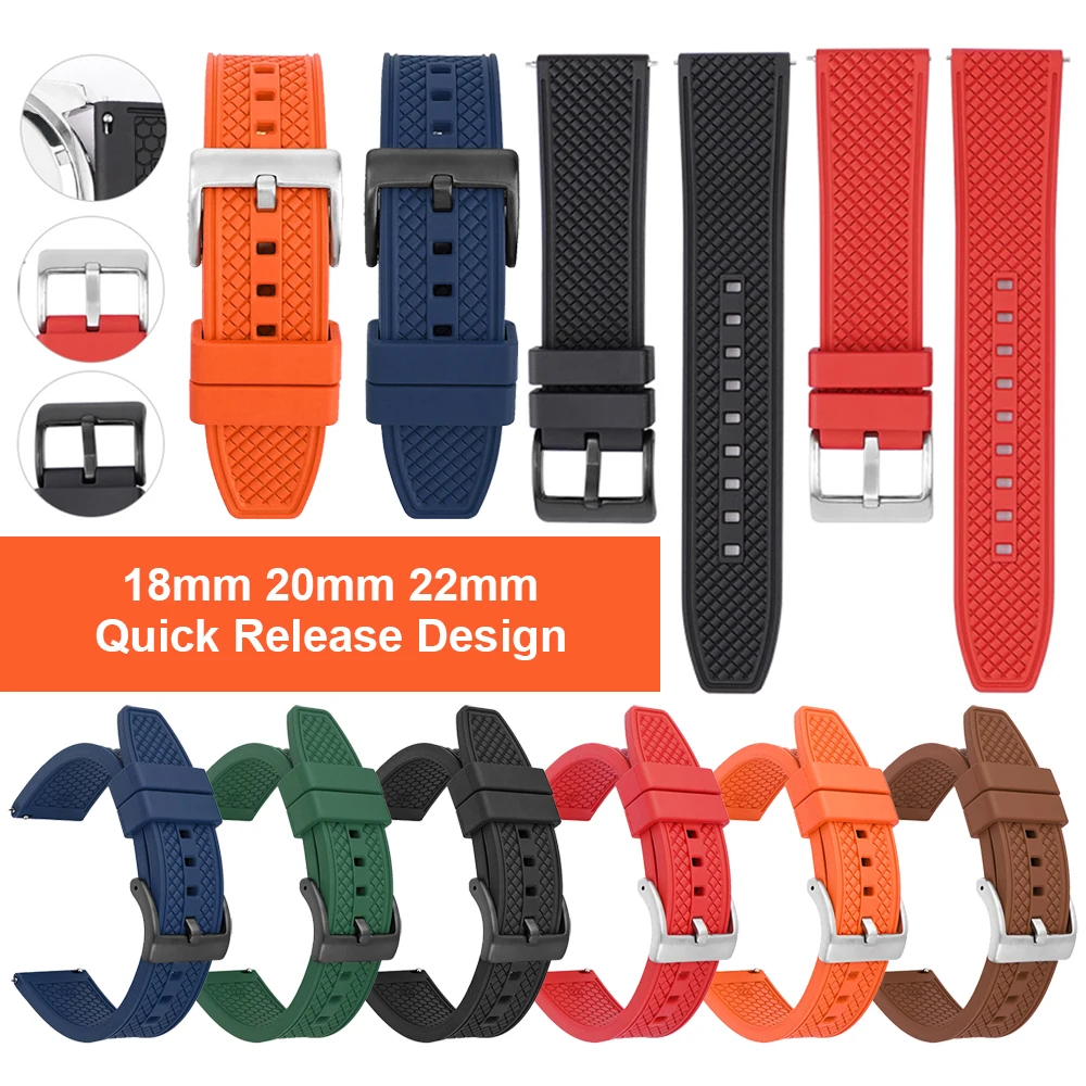 18mm 20mm 22mm high quality rubber strap Texture Replacement Silicone Watchband Bracelet Smartwatch Band
18mm 20mm 22mm high quality rubber strap Texture Replacement Silicone Watchband Bracelet Smartwatch Band