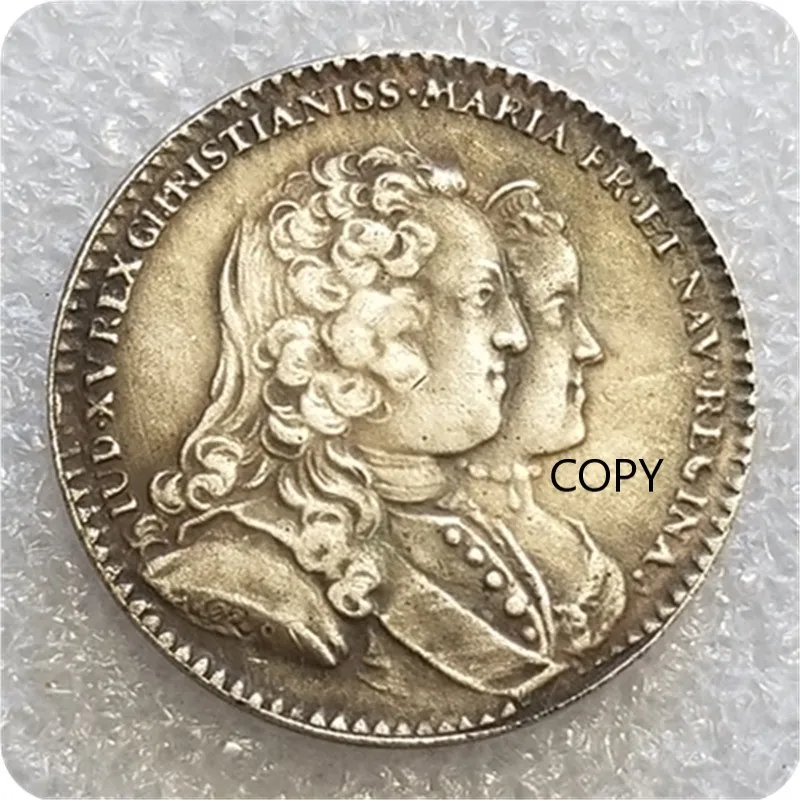 French 1730 Silver Plated Commemorative Collector Coin Gift Lucky Challenge Coin COPY COIN
French 1730 Silver Plated Commemorative Collector Coin Gift Lucky Challenge Coin COPY COIN