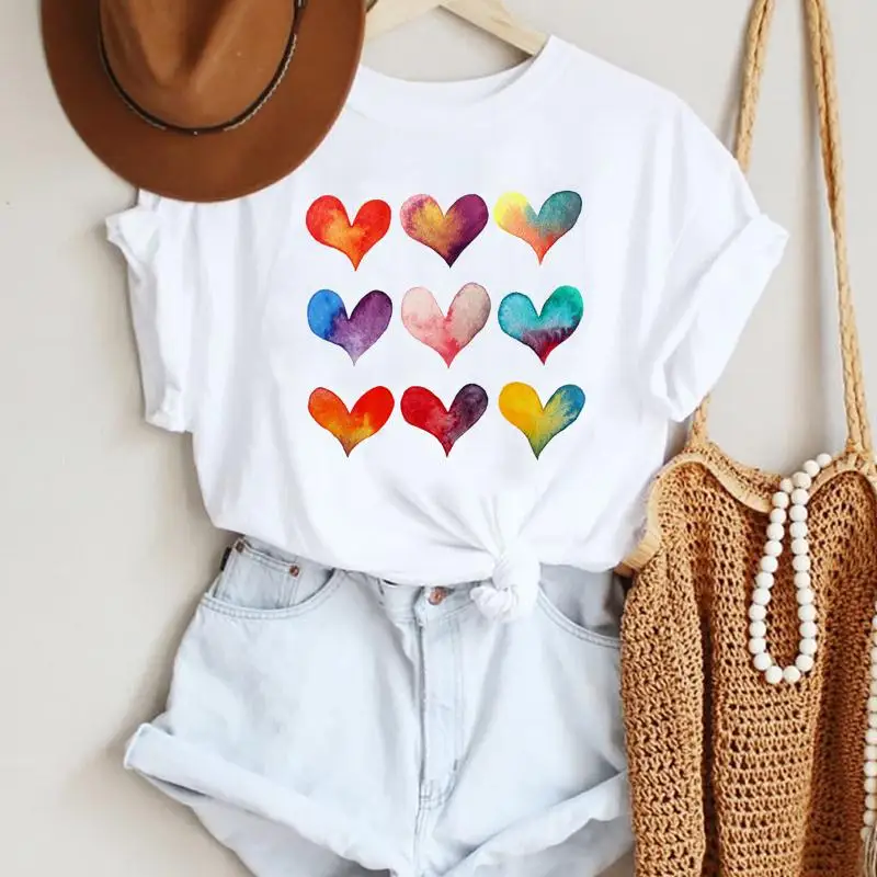 Women Cartoon Love New Cute 90s Heart Casual Kawaii Fashion Summer Lady Print Tee Graphic T Top Travel Tshirts Trend T-Shirt
Women Cartoon Love New Cute 90s Heart Casual Kawaii Fashion Summer Lady Print Tee Graphic T Top Travel Tshirts Trend T-Shirt