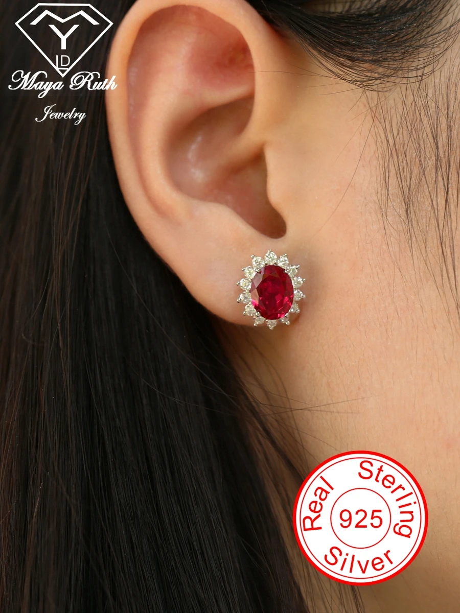 Lab Created Ruby Real Echt 925 Sterling Silver Party Earrings For Women Gemstone Halo Diana Princess Oval Shape Female Gift
Lab Created Ruby Real Echt 925 Sterling Silver Party Earrings For Women Gemstone Halo Diana Princess Oval Shape Female Gift